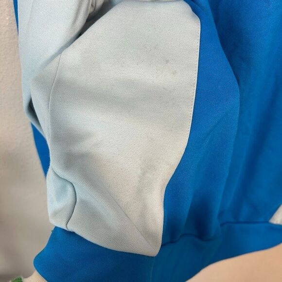 VTG Y2K Adidas Trefoil Track Jacket Mens L Blue 3 Stripe Full Zip 2005 - Picture 6 of 9